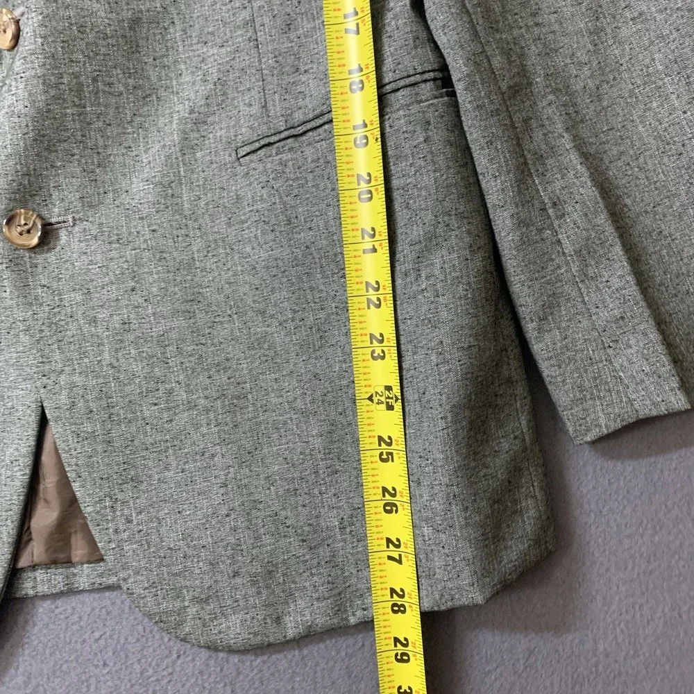 HARA Image Plus Mens Size 40 Blazer Beige Brown Long Sleeve Pockets 70s
